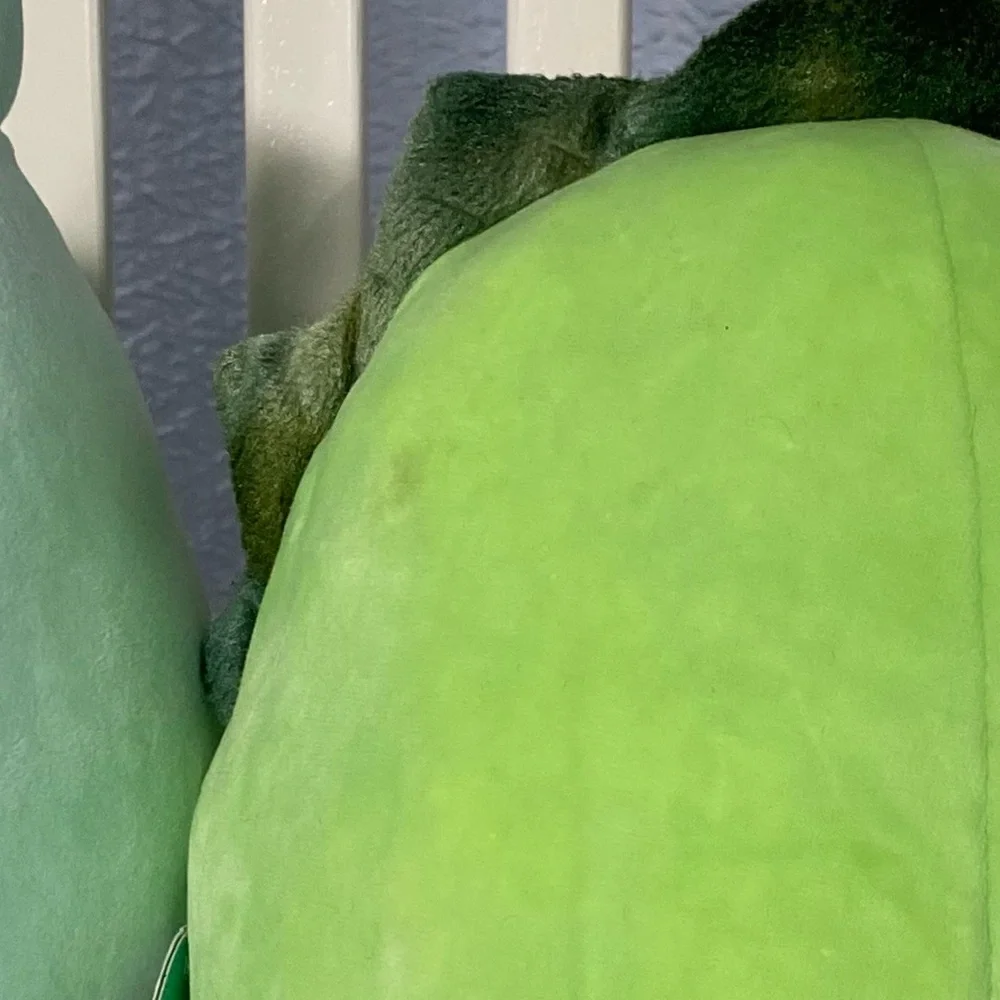 Squishmallows New Triston Green Dinosaur and Fritz Mint Green Frog Plush Set